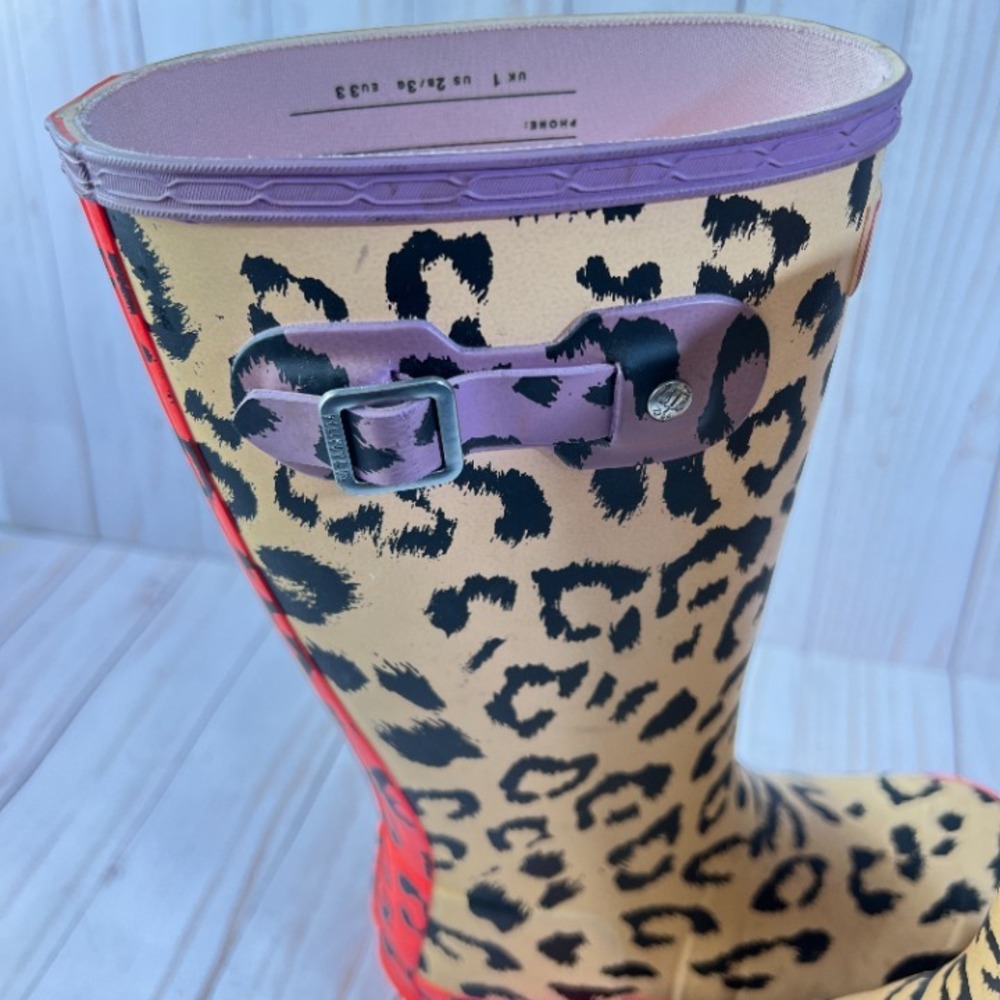 Hunter Original Kids‎ Hybrid Print Rain Boots Size 2/3 - Picture 5 of 9